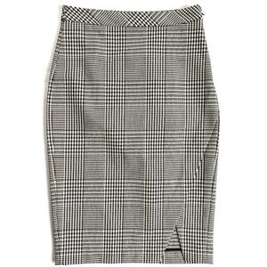 Banana Republic Black Plaid Pencil Skirt